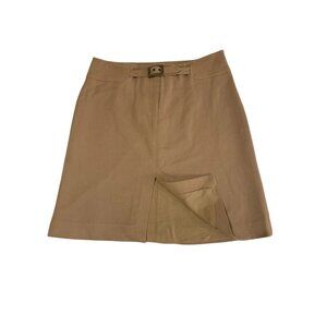 Women's Skirt Camel A-Line Wool Blend Skirt Size‎ 6 Y2K Academia Office Siren
